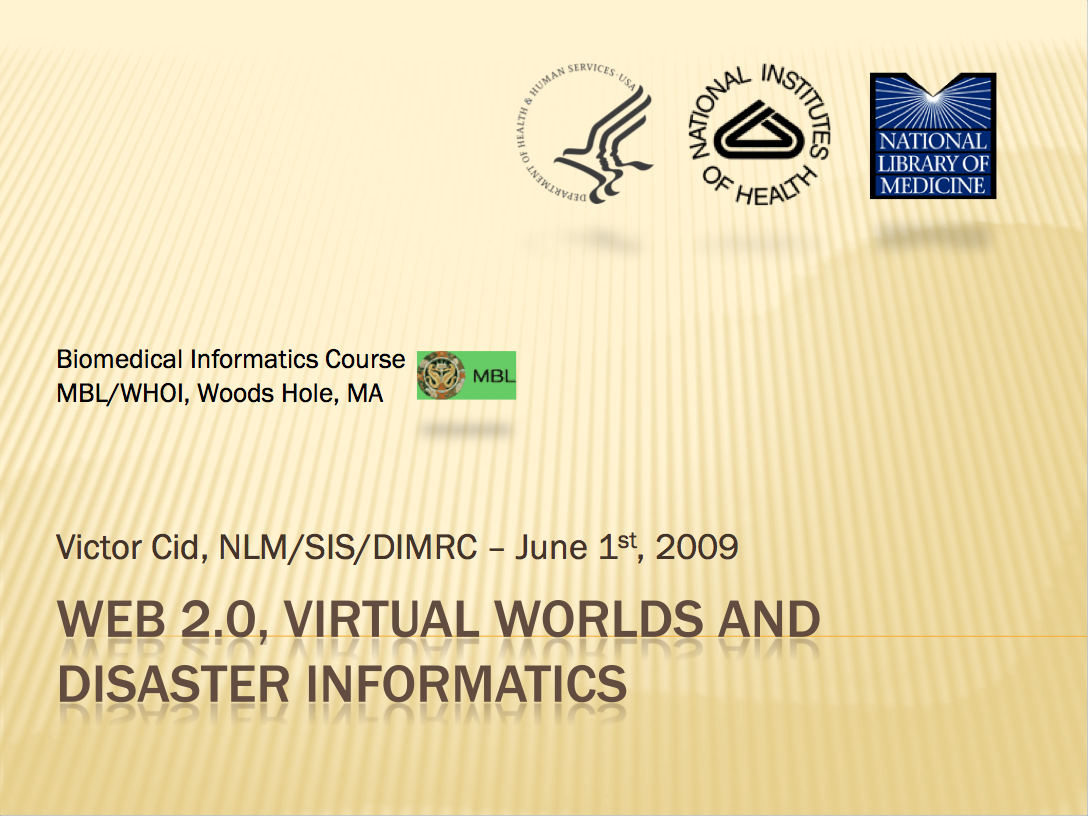 Using Web 2.0 And Virtual Worlds In Disaster Management